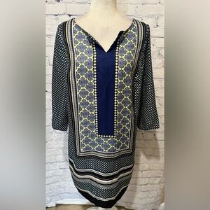 The Limited Women's Colorful 3/4 Sleeve Shift Dress Size Large